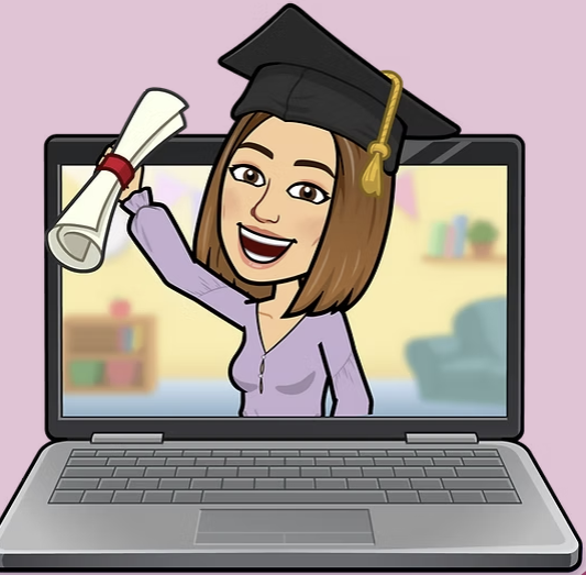 Ilustración de graduación para celebrar el recurso completado